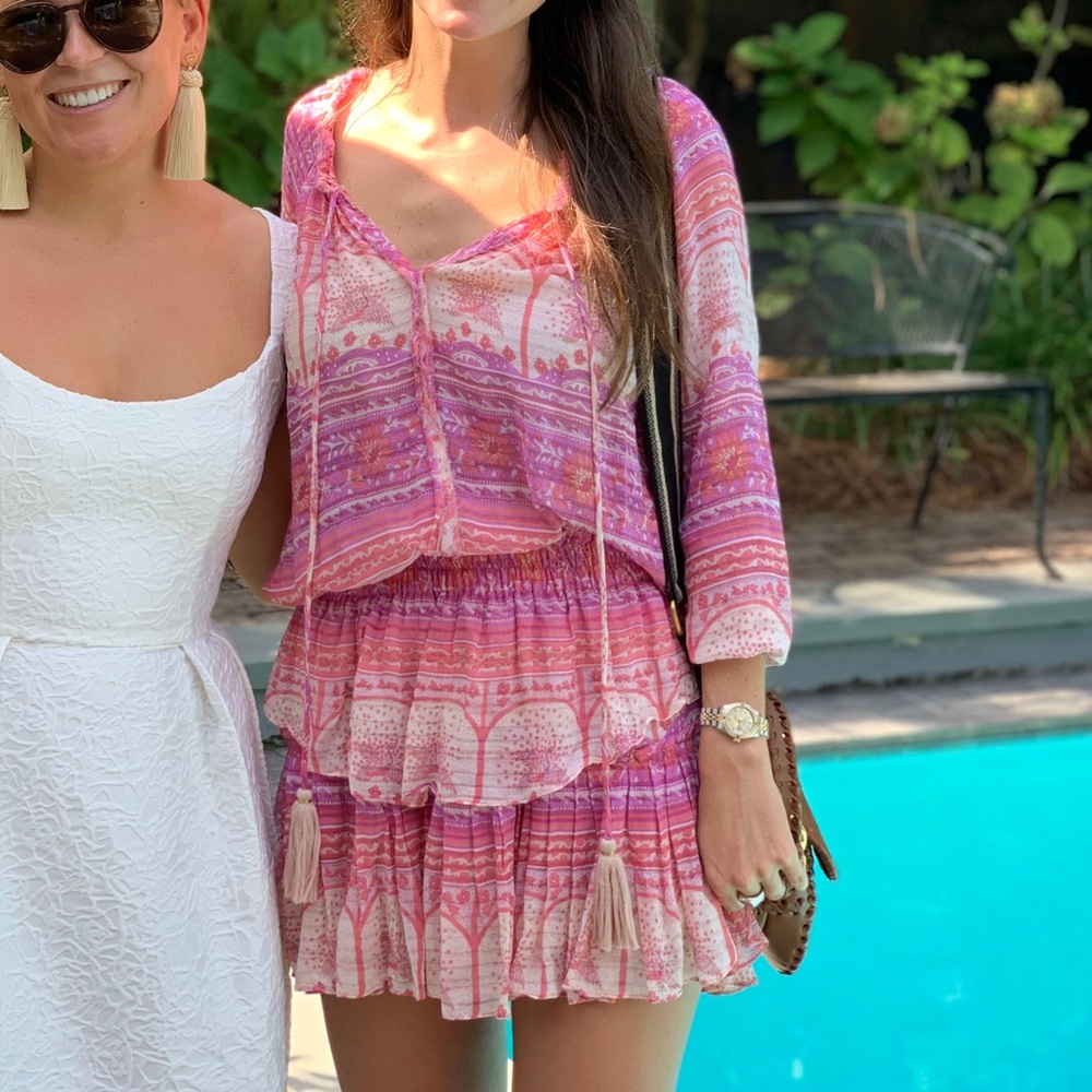 Loveshackfancy Popover Dress Pink